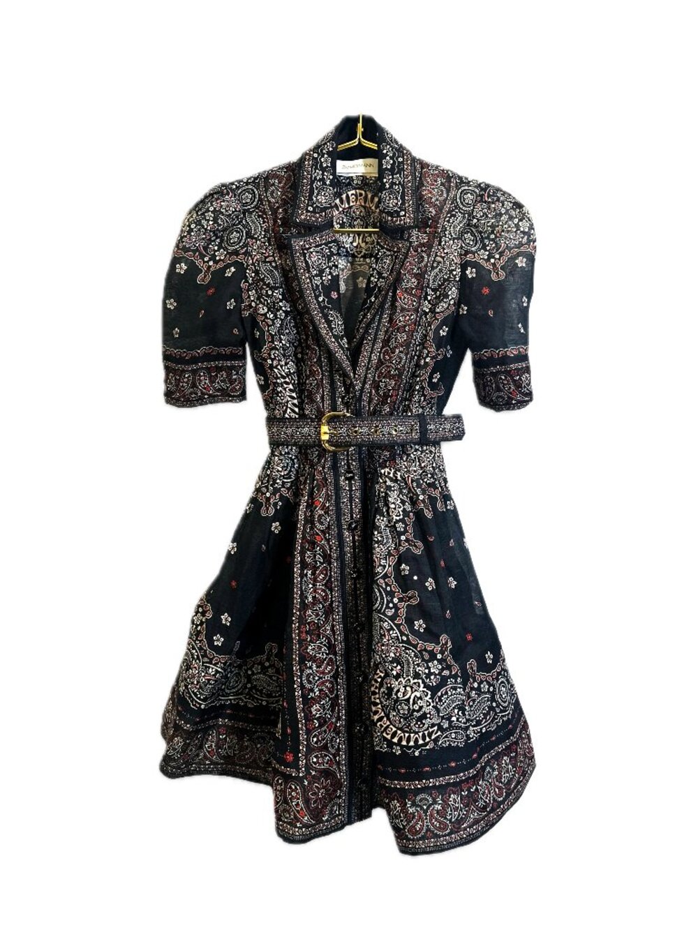 Zimmermann – *NWT* Matchmaker Bandana-Print Mini Dress – Black Bandana – Size 0P